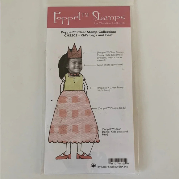Vintage Poppet Collage Cling Stamps by Claudine Hellmuth - Kid's Legs and Feet - Picture 1 of 6